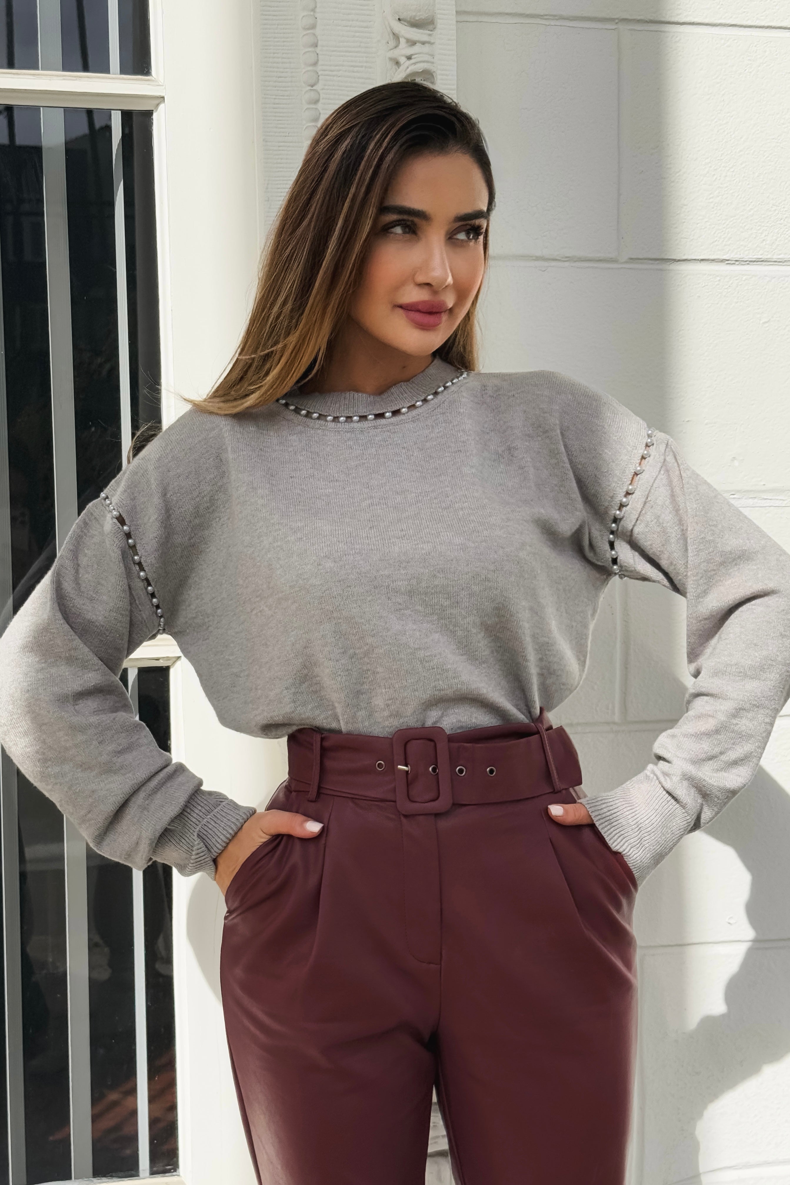 通販 激安 Oli Boutique Zie – Sweater Pearl トップス