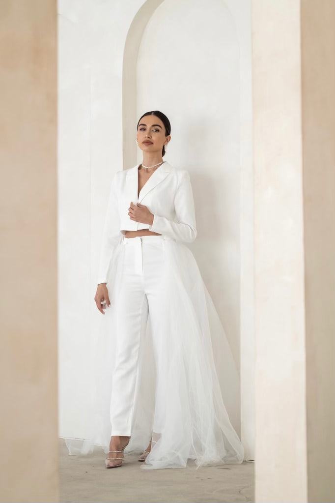 White tutu sales skirt 2-piece set