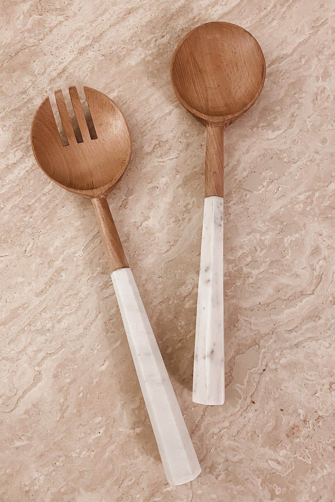 Wood + Marble Serving Set