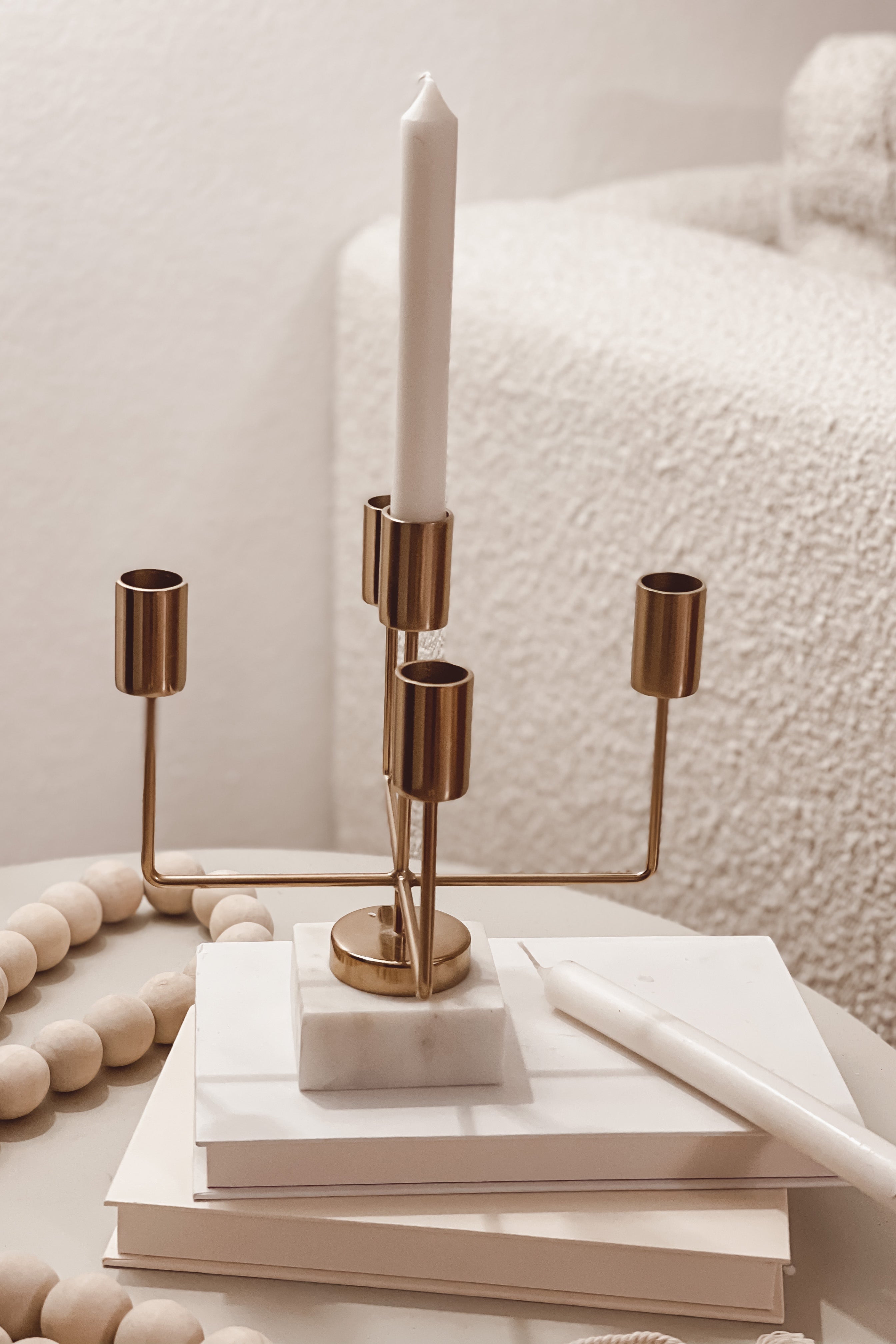 Medium Classic Gold Pillar Candle Holder – Take Note Stationery Boutique