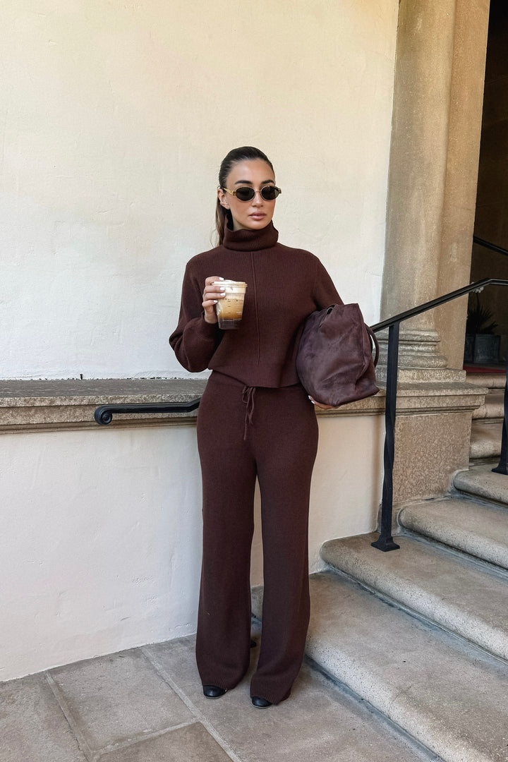 Gallienne Knit 2-Piece Set - Brown