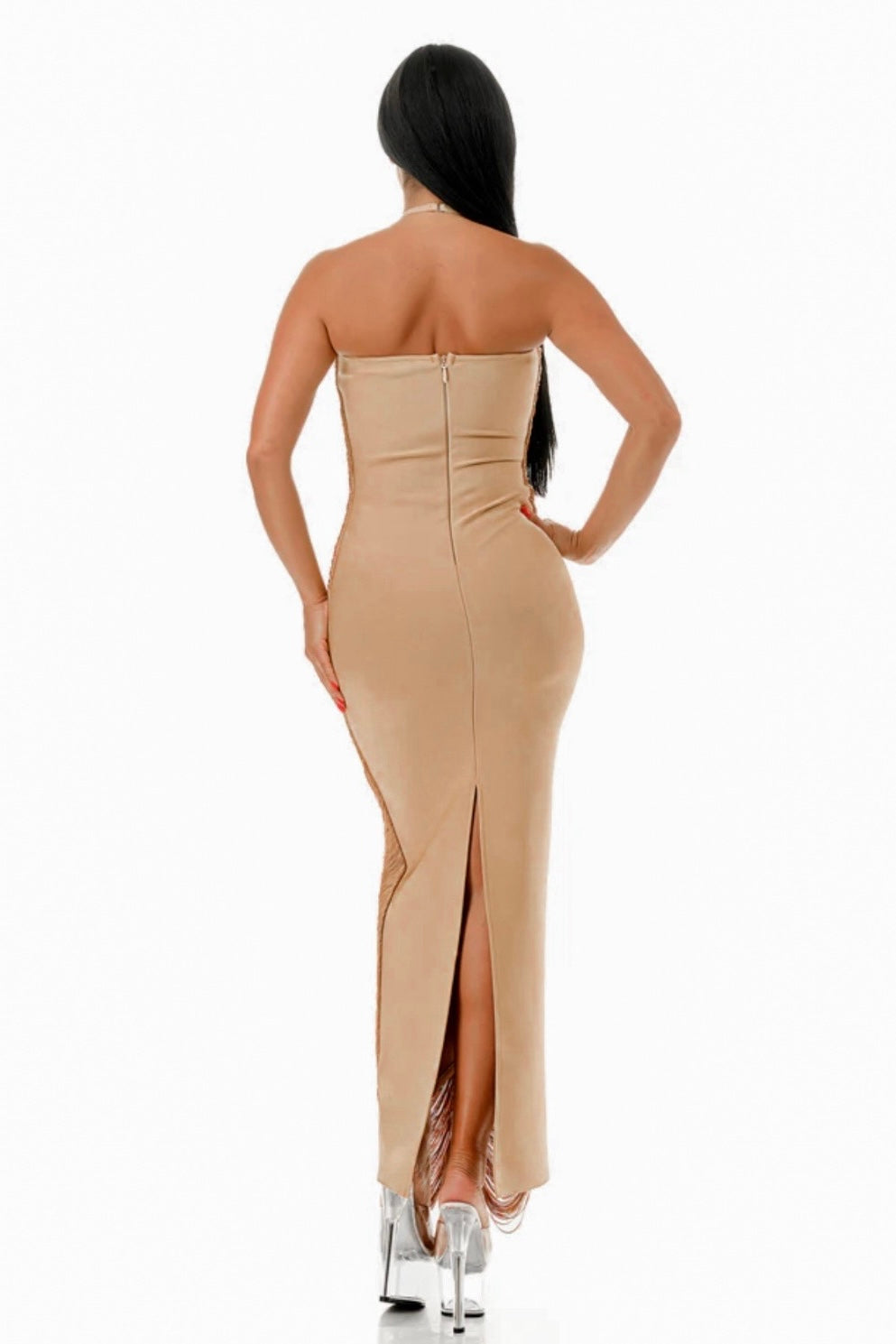 Amy Bandage Fringe Dress