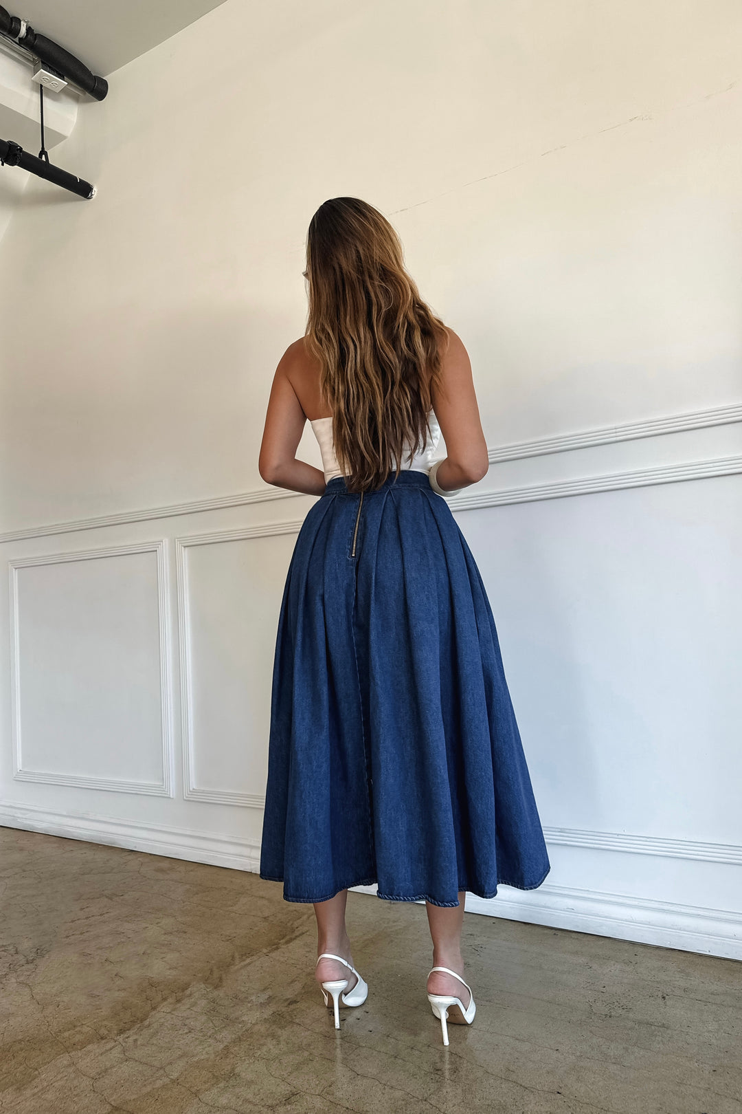 Gigi Denim Maxi Skirt
