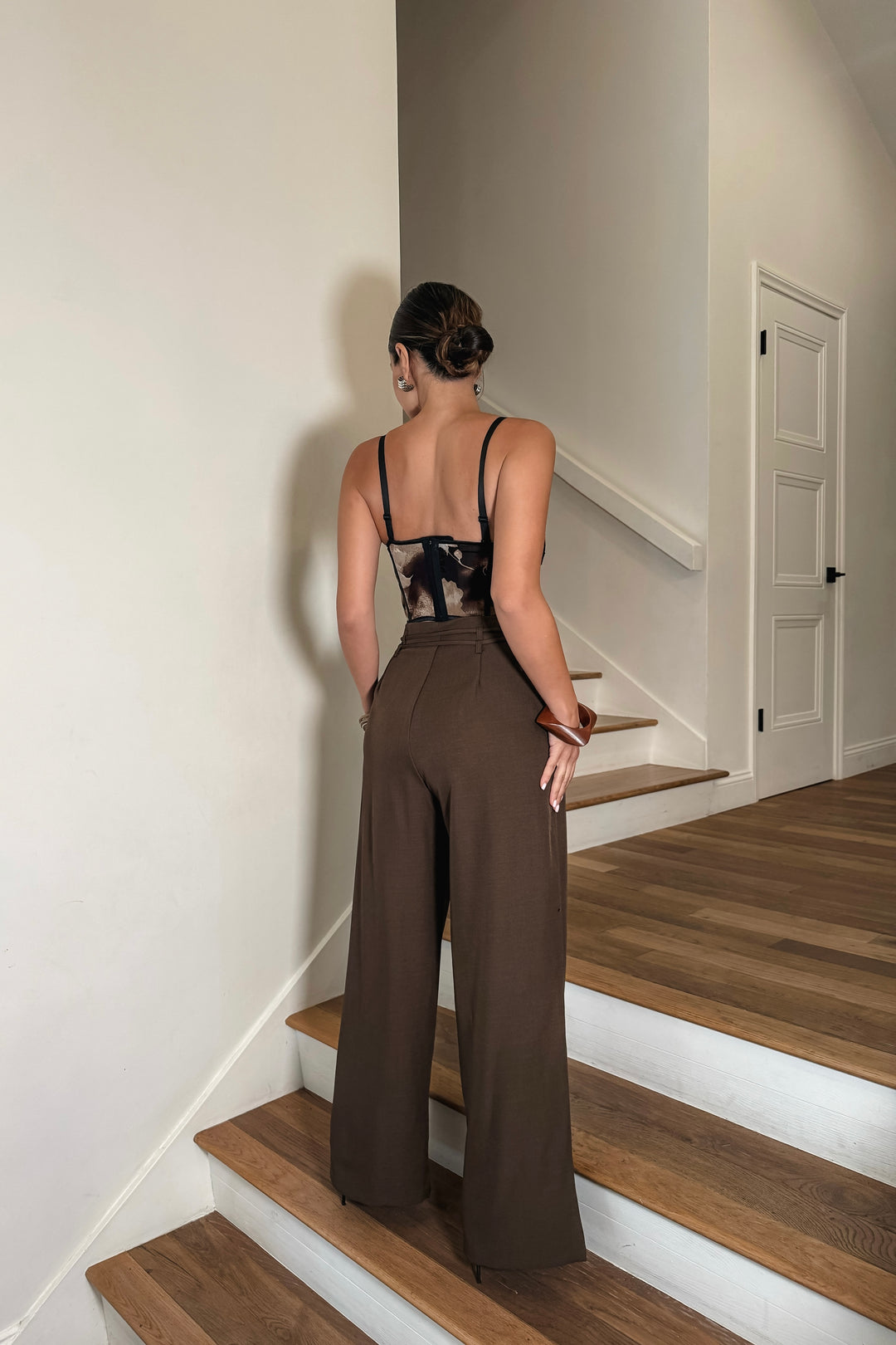 Jacey Flower Belt Trousers