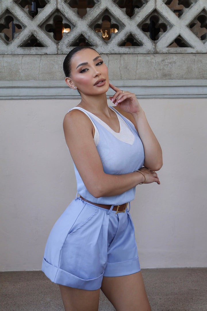 Trinity Belt Shorts - Blue
