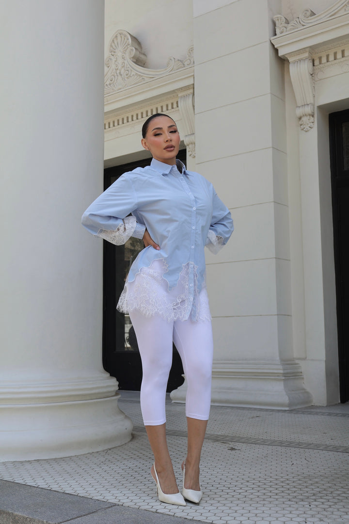 Jen Lace Button Up