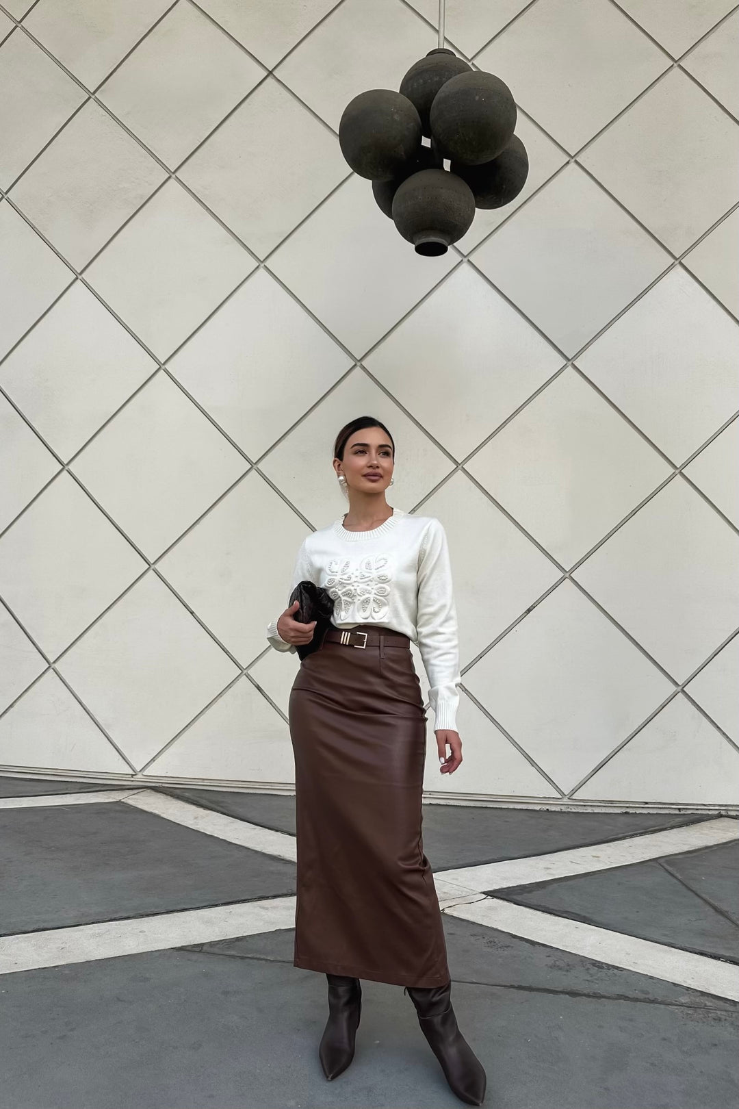 Aster Leather Skirt