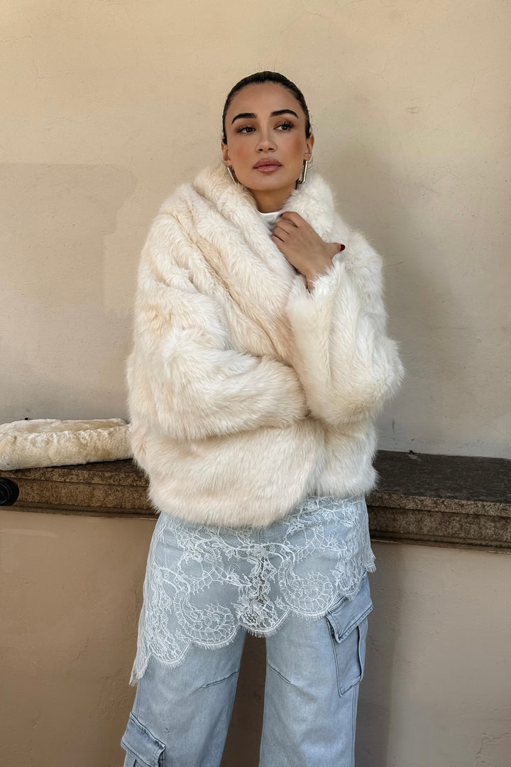 Greta Fur Coat - Ivory