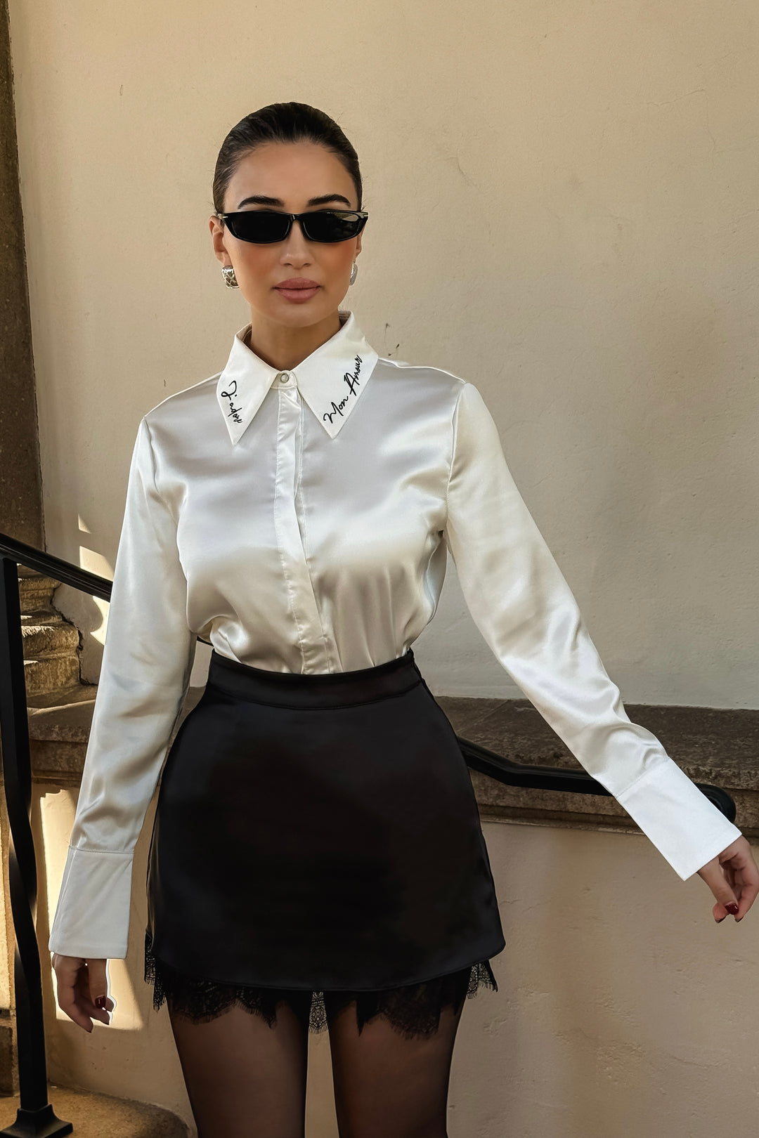 Jadore Satin Button Up