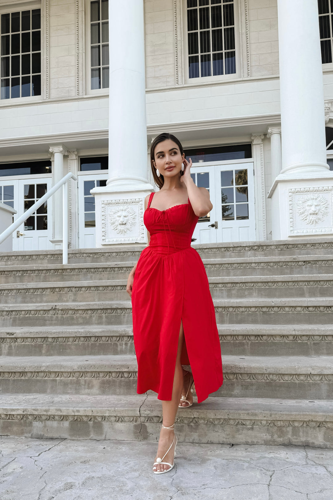 Renae Corset Dress - Red