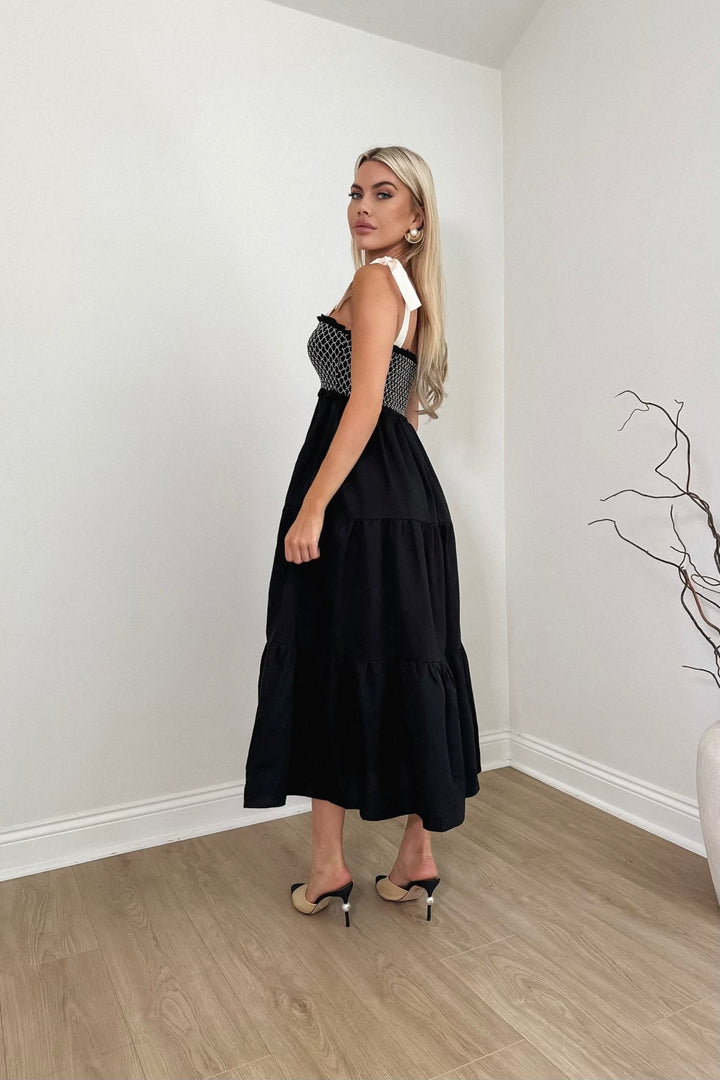 Alana Bow Sleeve Maxi Dress