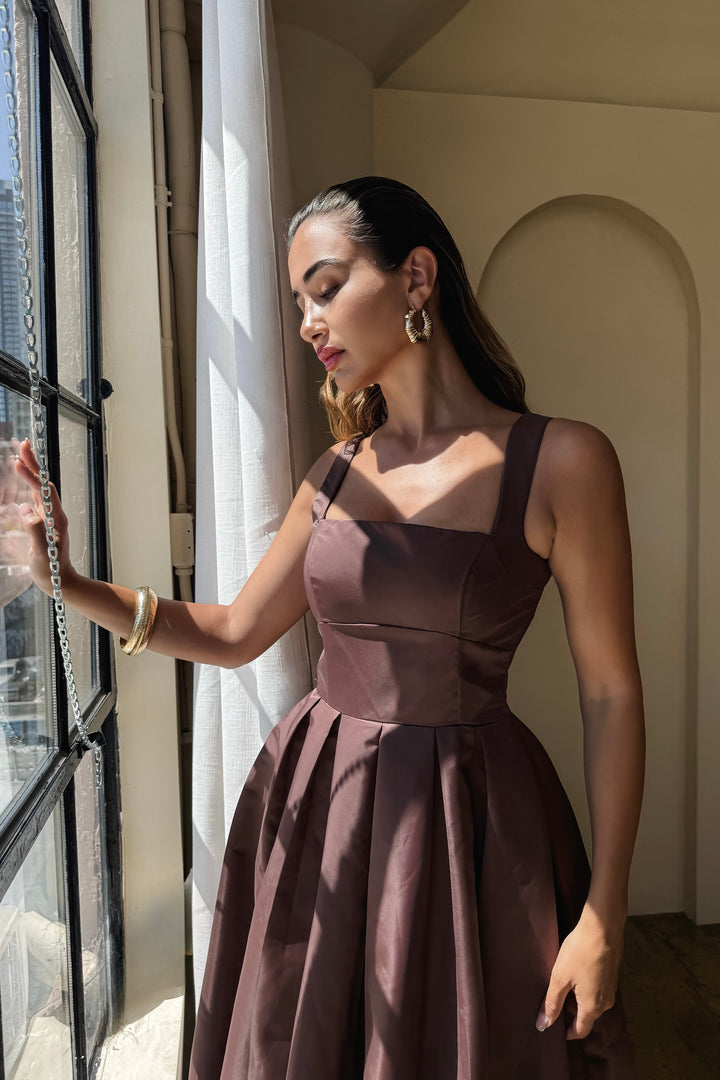 Francine Satin Maxi Dress