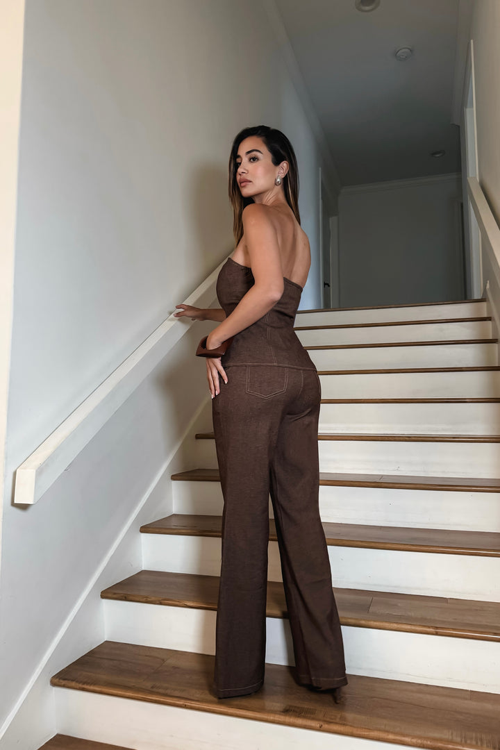 Amber Denim 2-Piece Pants Set
