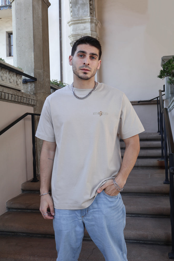 Reserved Unisex Patch T-Shirt - Ivory