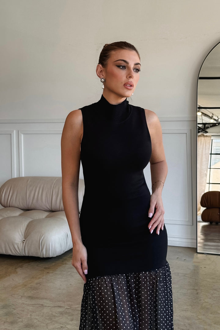 Randy Polkadot Mesh Dress