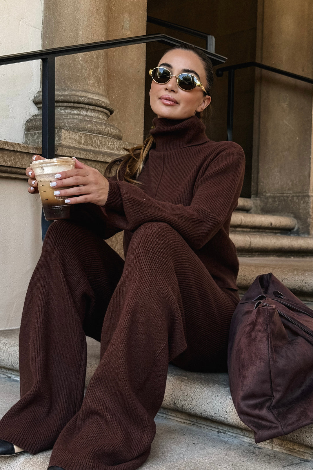 Gallienne Knit 2-Piece Set - Brown