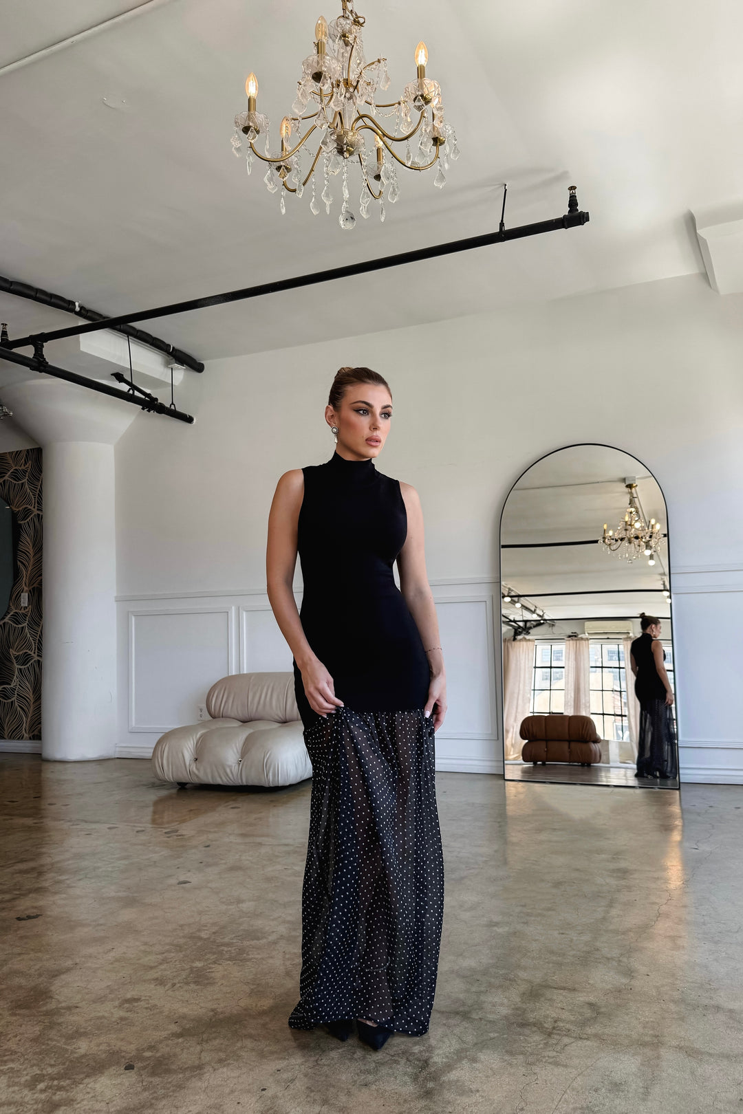 Randy Polkadot Mesh Dress