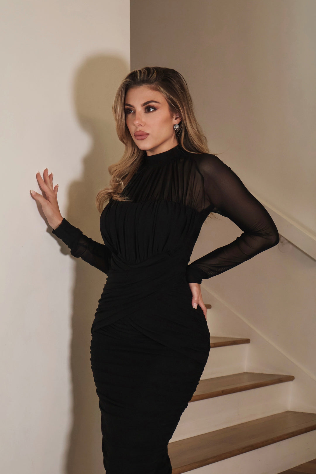 Lexie Mesh Dress - Black