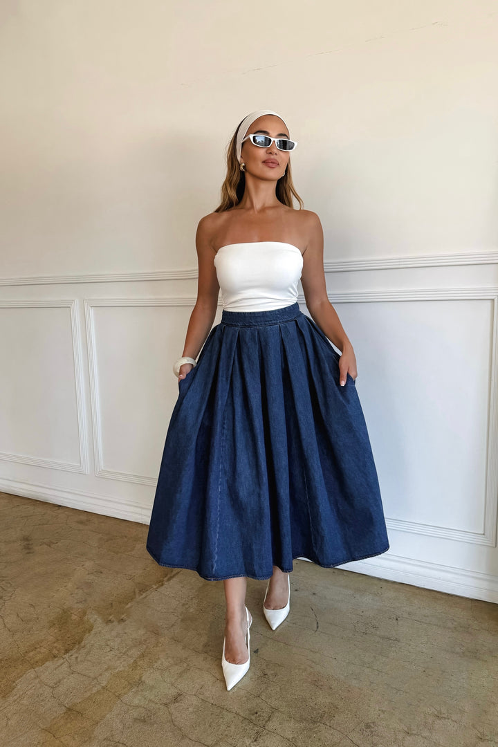 Gigi Denim Maxi Skirt
