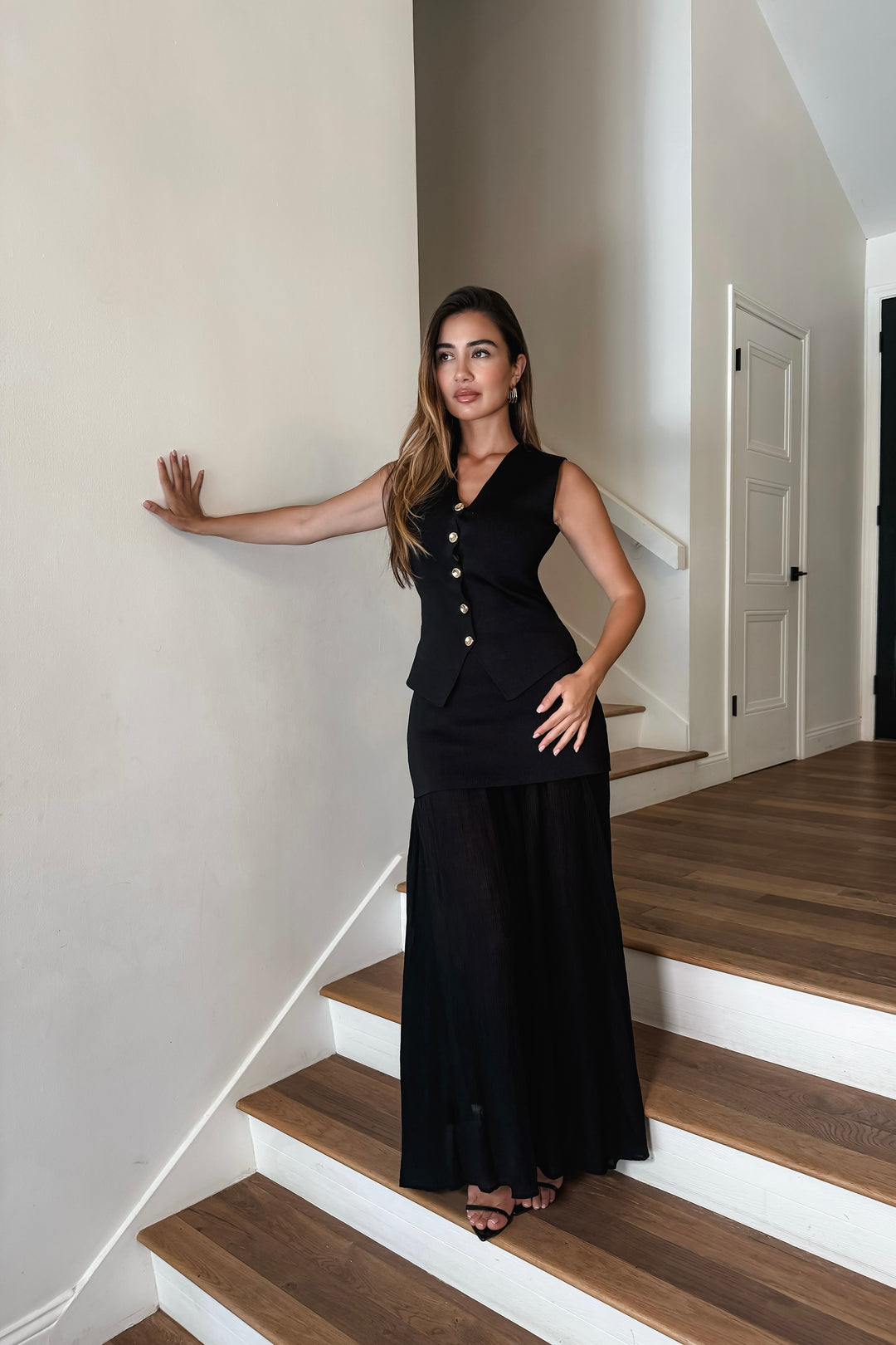 Bianca 2-Piece Skirt Set - Black