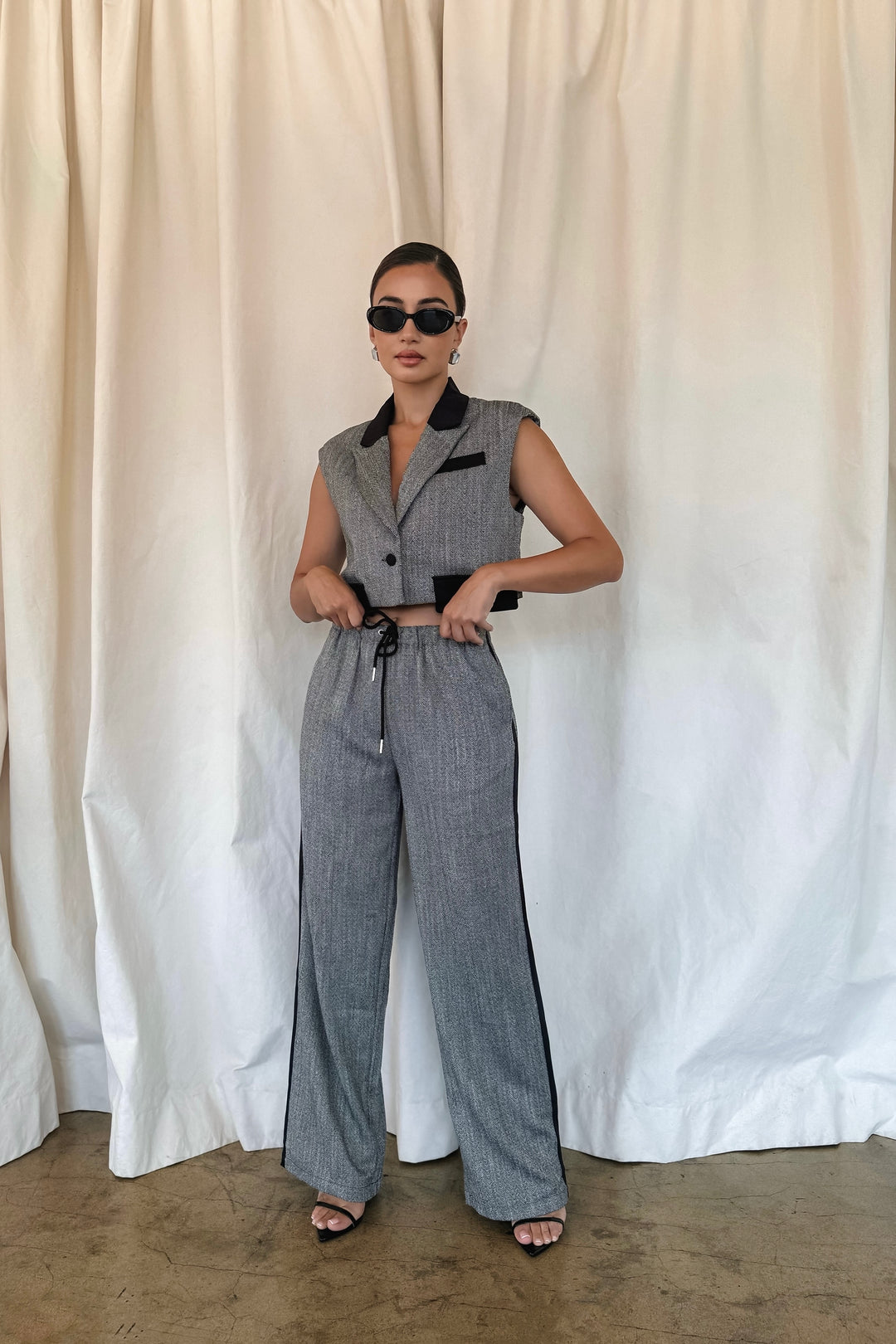 Nancy 2-Piece Tweed Pants Set