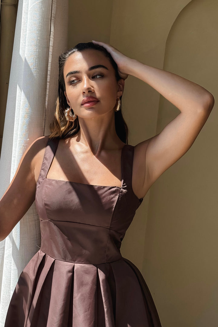 Francine Satin Maxi Dress