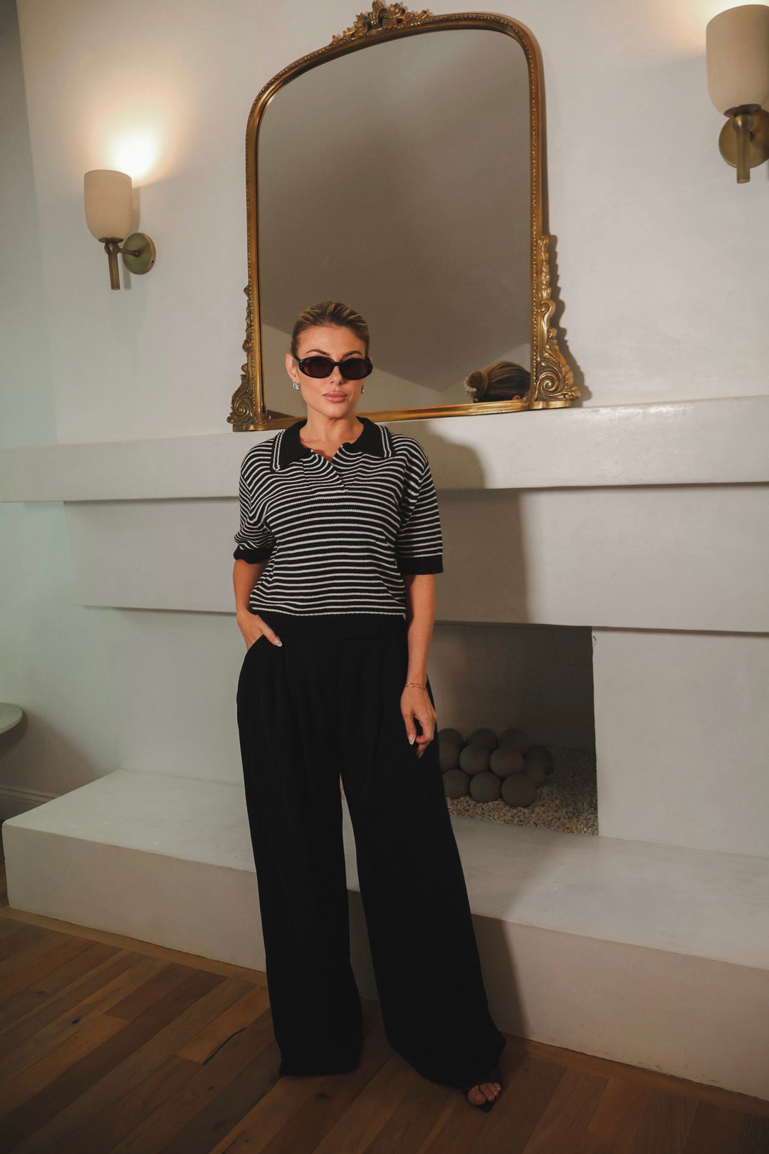 Andy Stripe Knit Sweater Top