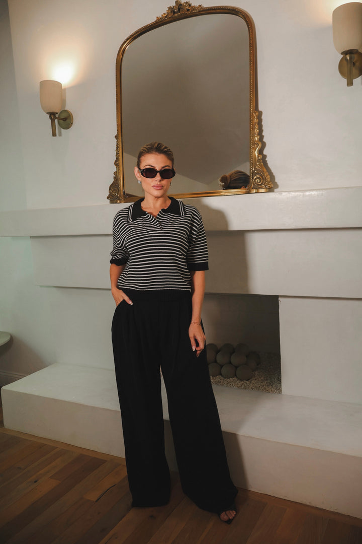 Andy Stripe Knit Sweater Top