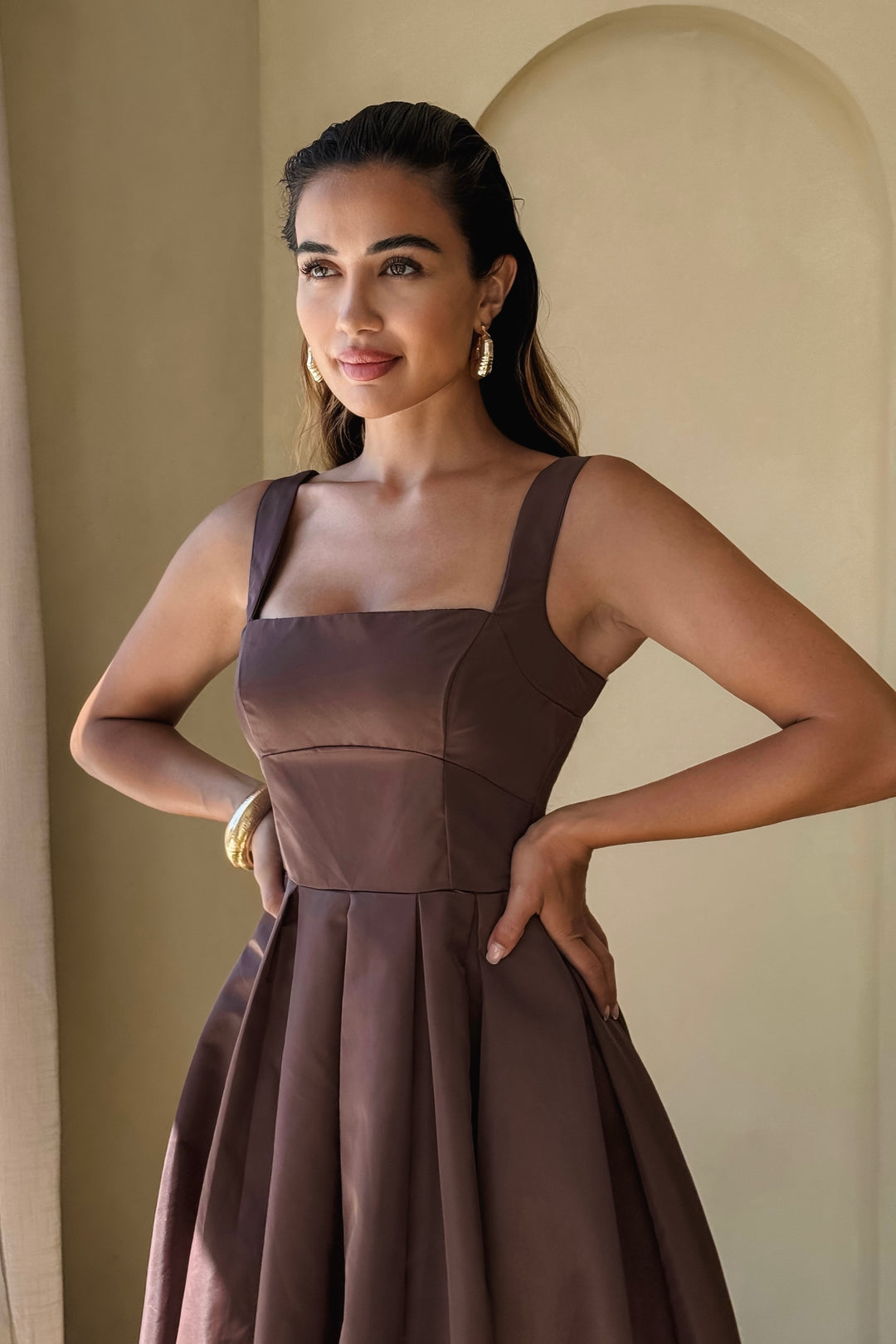 Francine Satin Maxi Dress