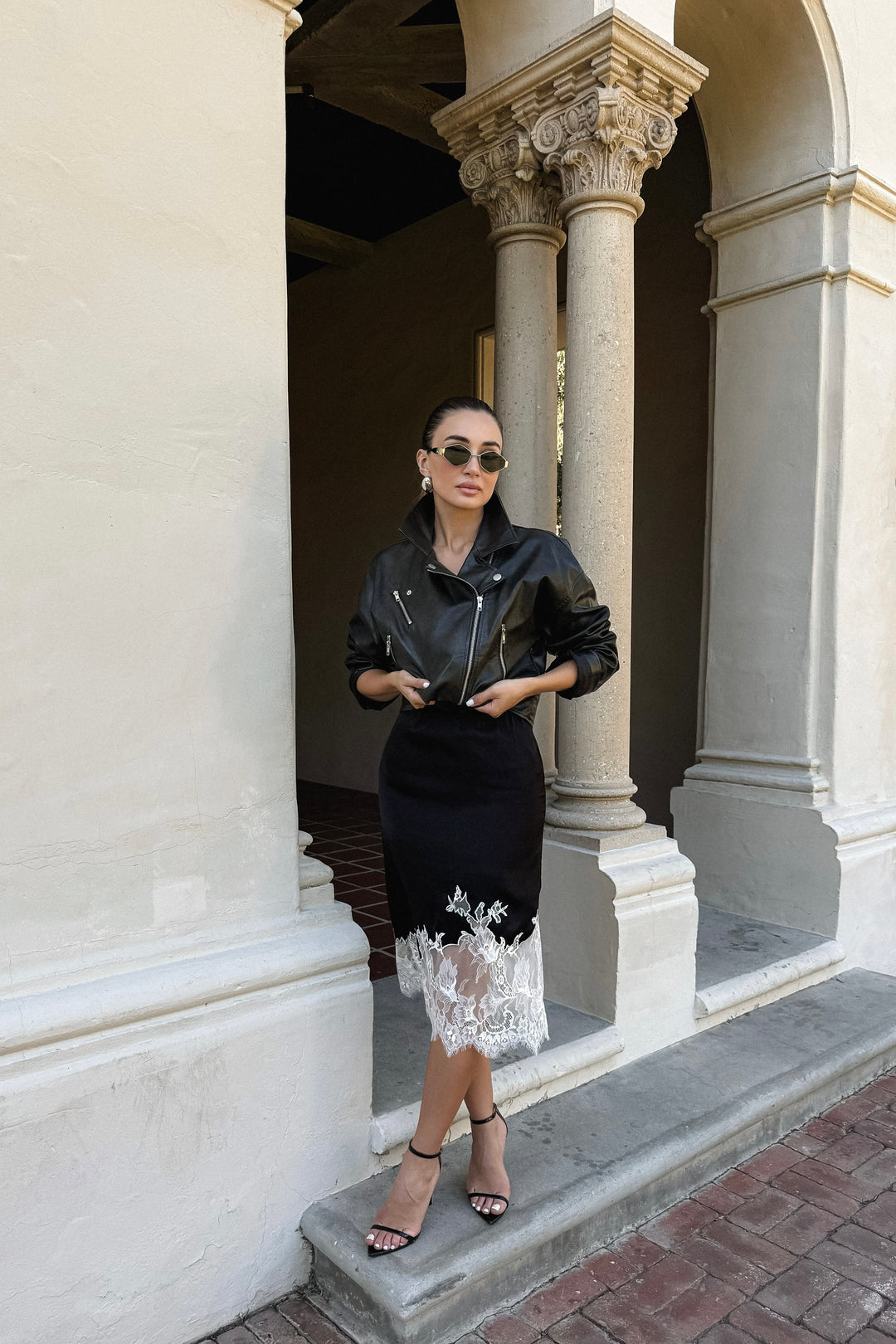 Linda Lace Trim Skirt