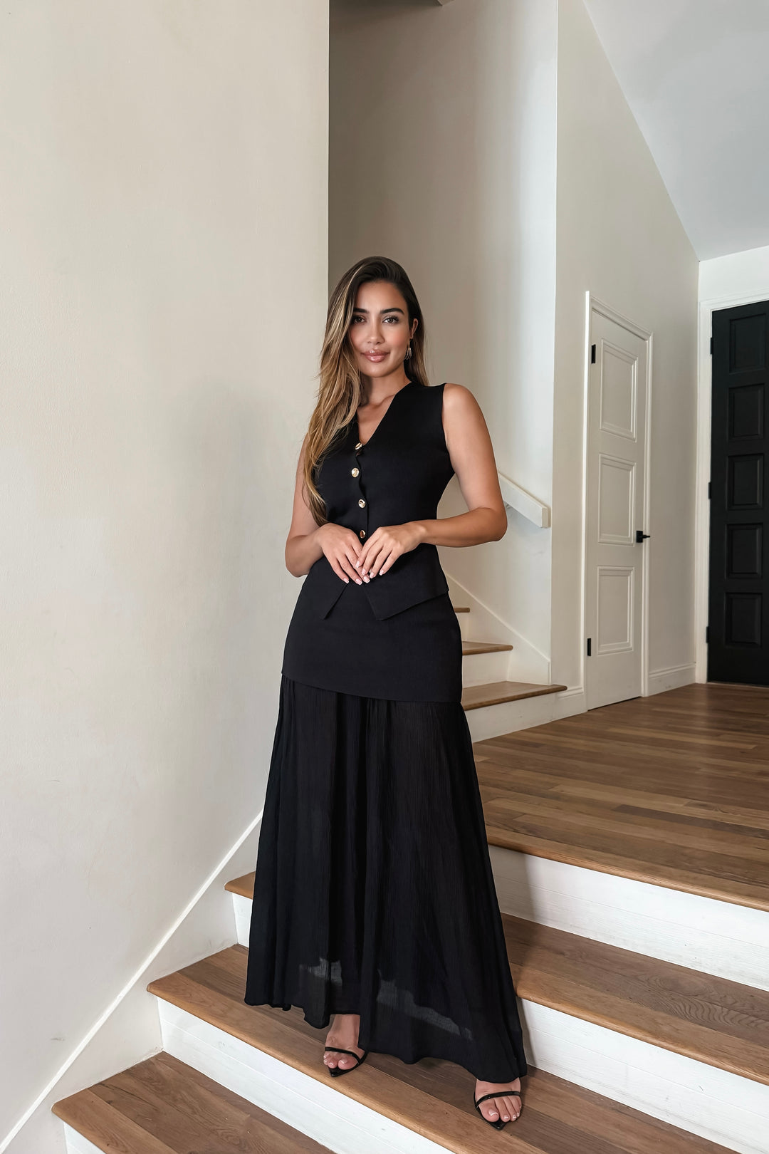 Bianca 2-Piece Skirt Set - Black