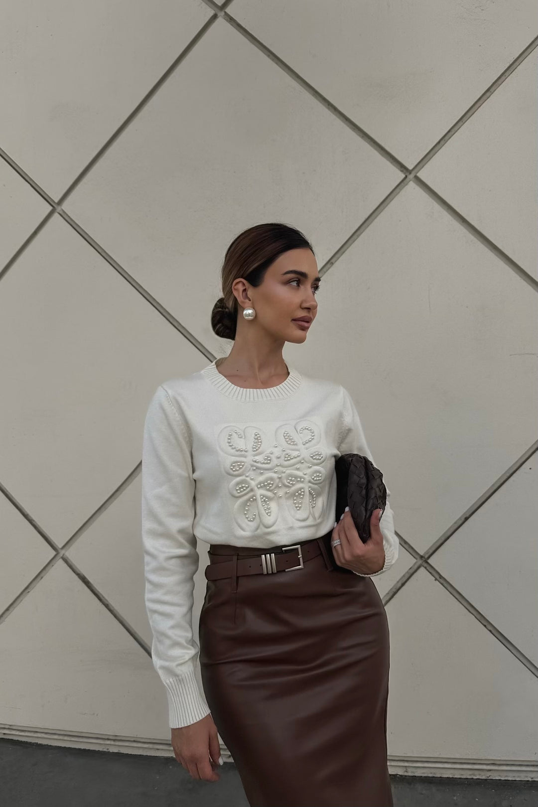 Aster Leather Skirt