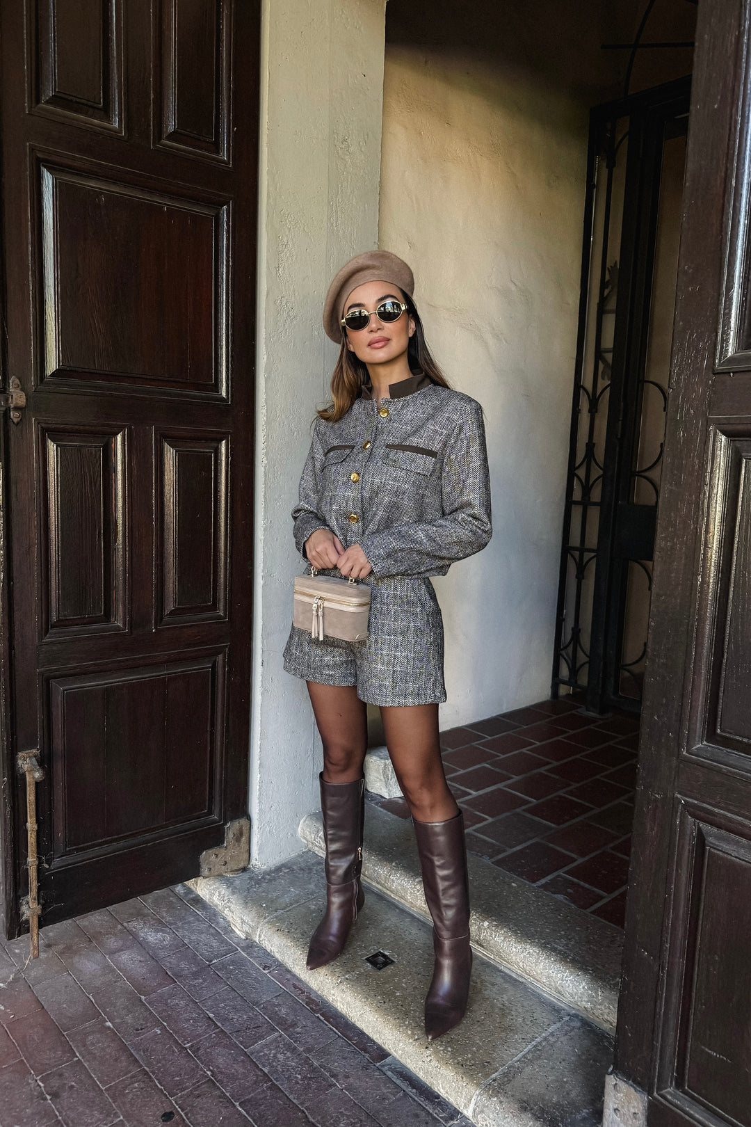 Denise Tweed 2-Piece Short Set