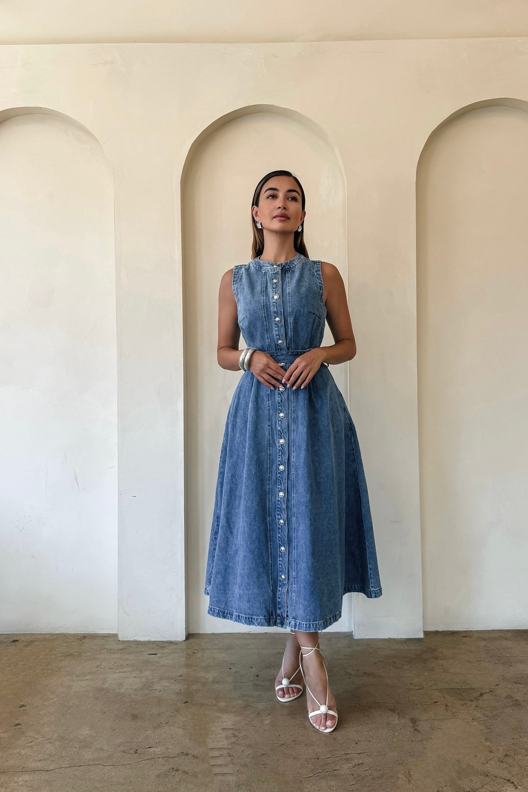 Amber Denim Maxi Dress