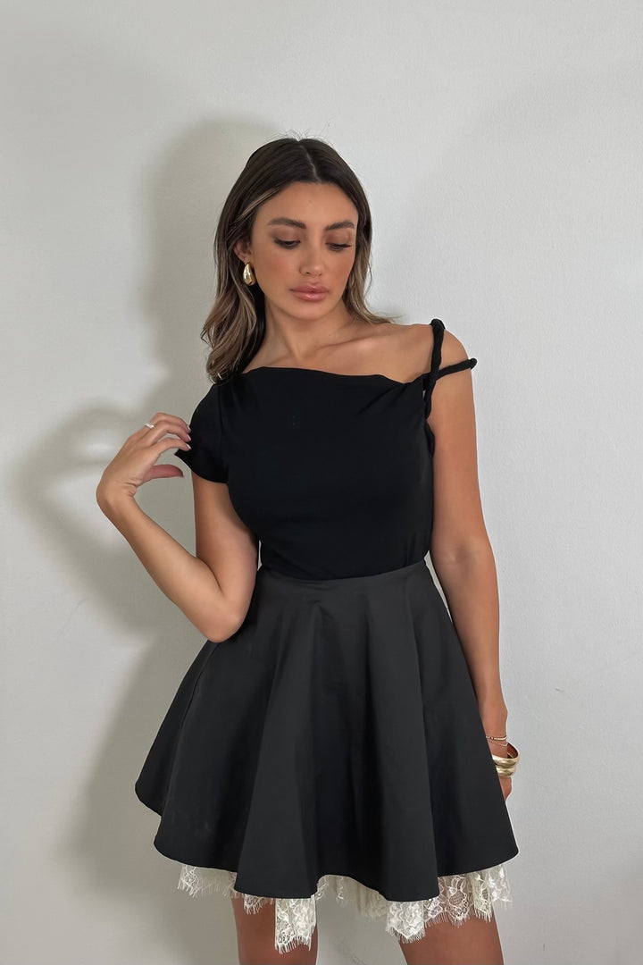 Gracey Lace Trim Skirt