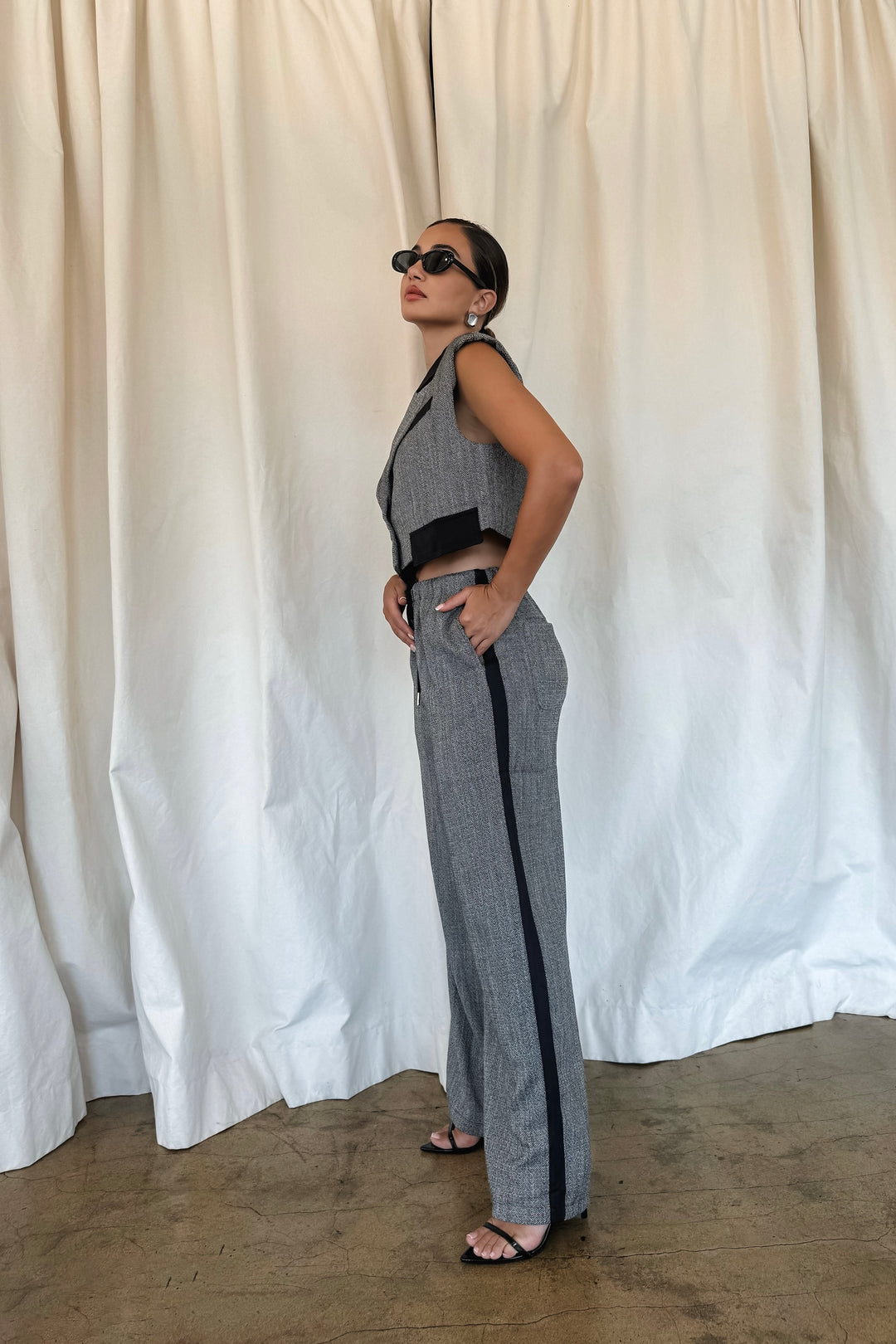 Nancy 2-Piece Tweed Pants Set