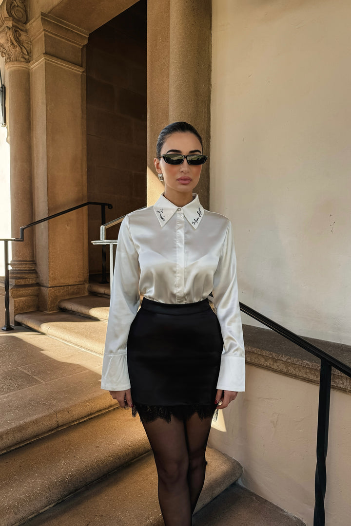 Jadore Satin Button Up