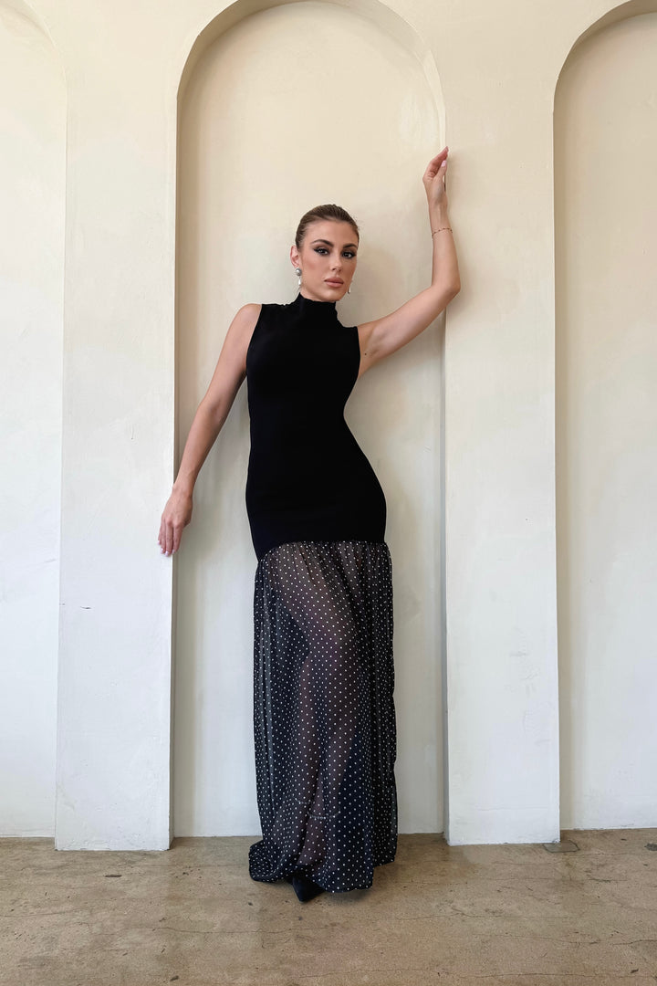 Randy Polkadot Mesh Dress