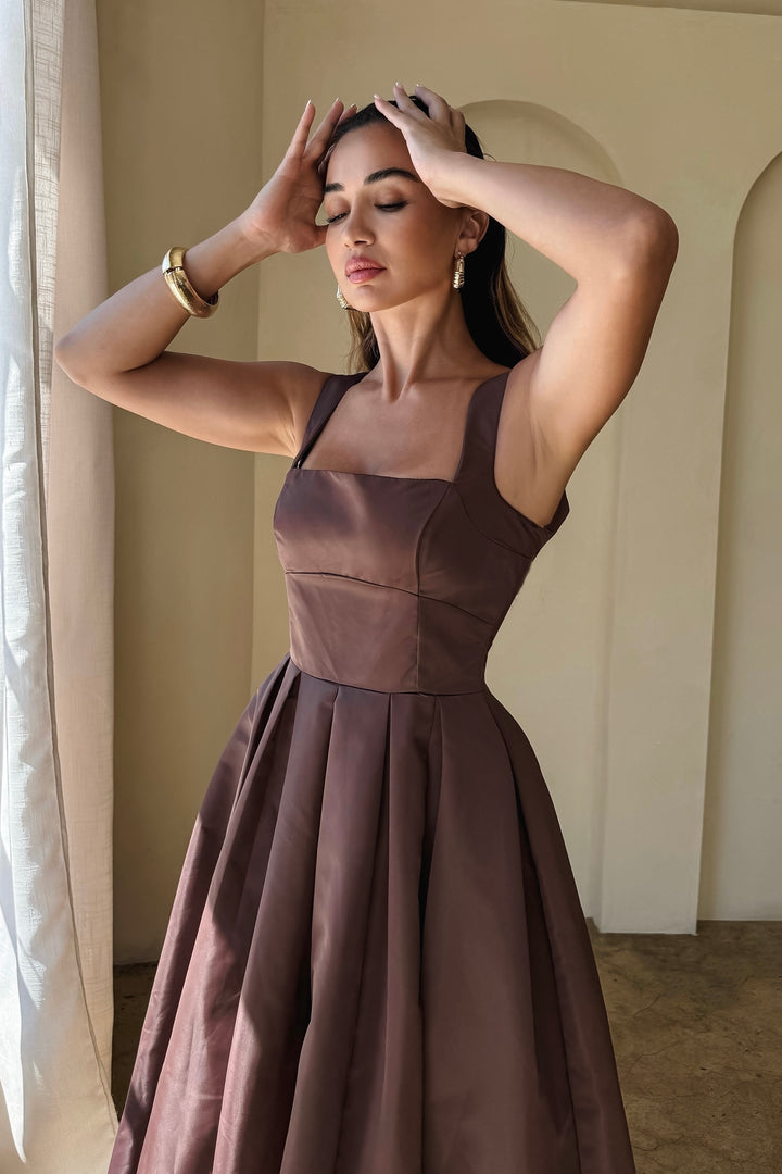 Francine Satin Maxi Dress