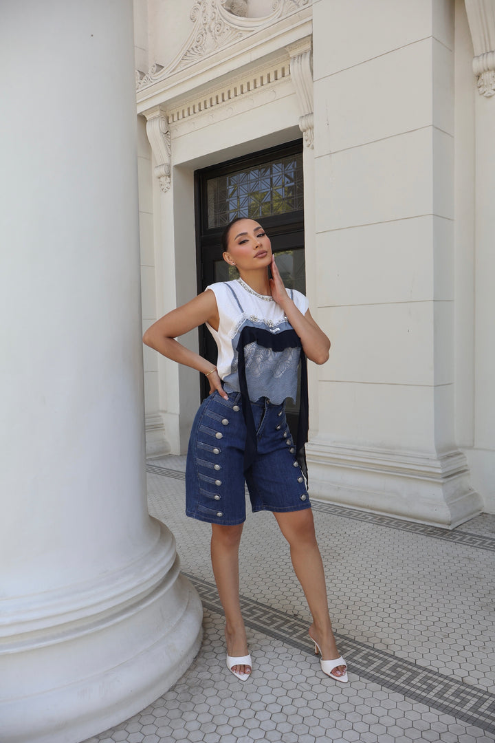 Bella Denim Bermuda Shorts