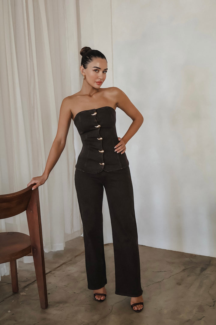 Julie 2-Piece Denim Pants Set