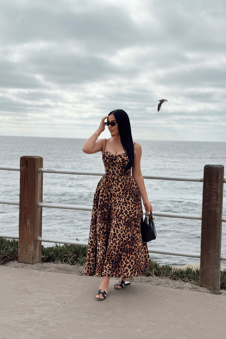 Ellanora Dress - Cheetah Print