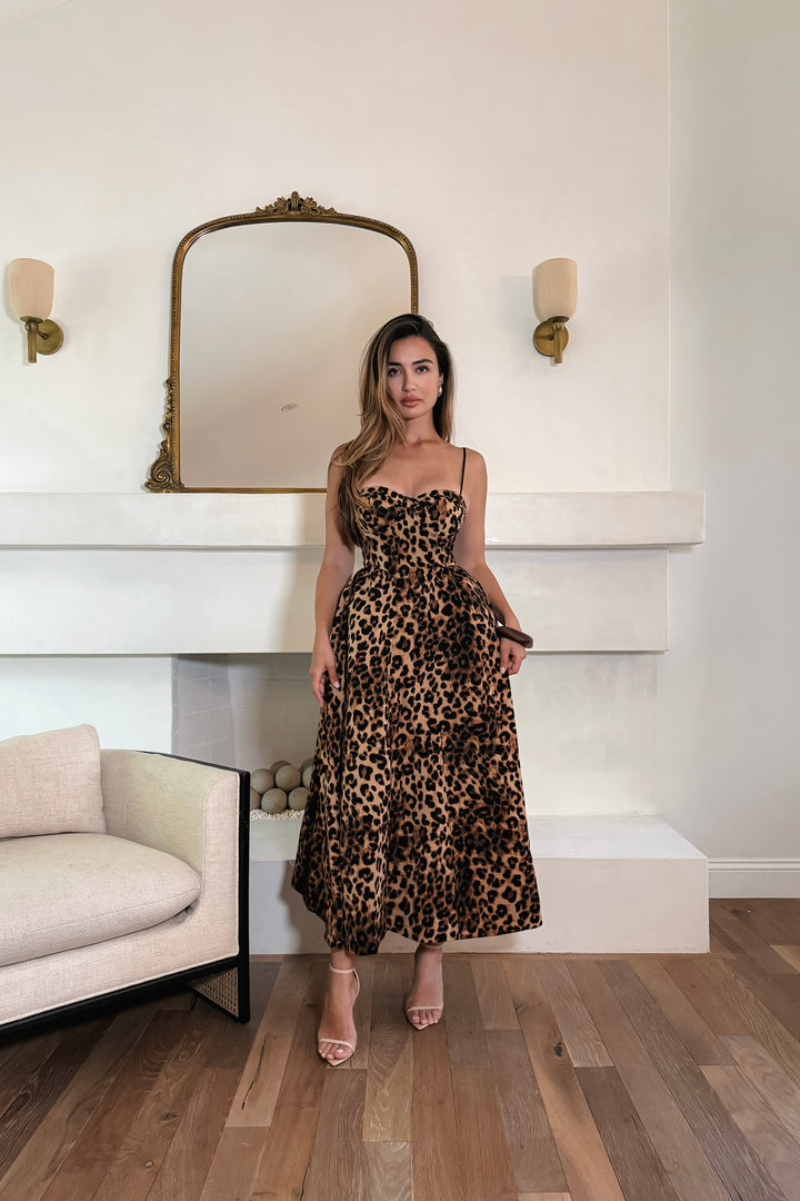 Ellanora Dress - Cheetah Print
