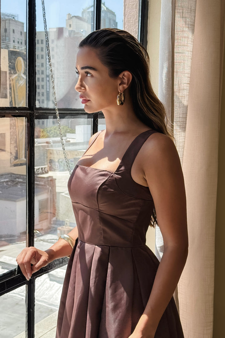 Francine Satin Maxi Dress