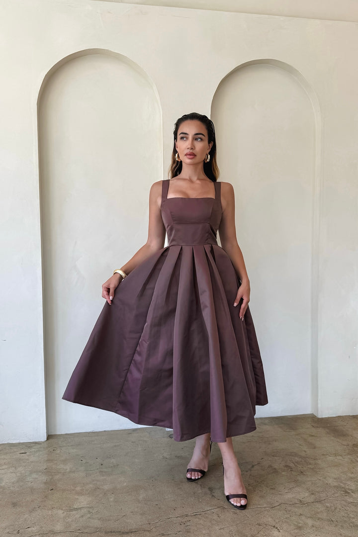 Francine Satin Maxi Dress