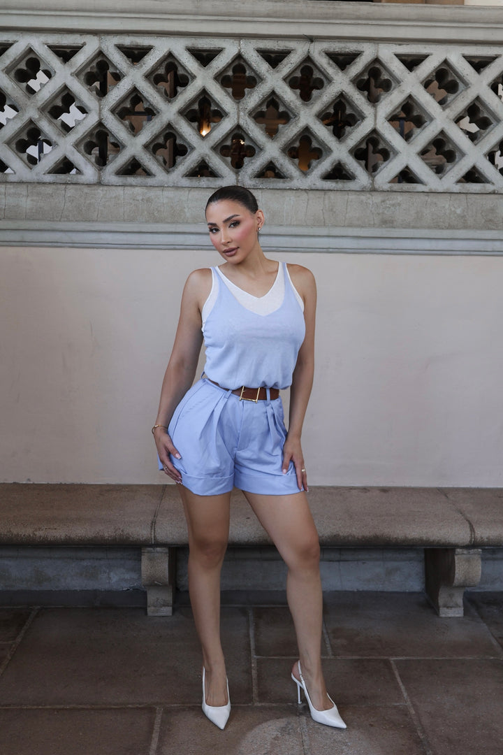Trinity Belt Shorts - Blue