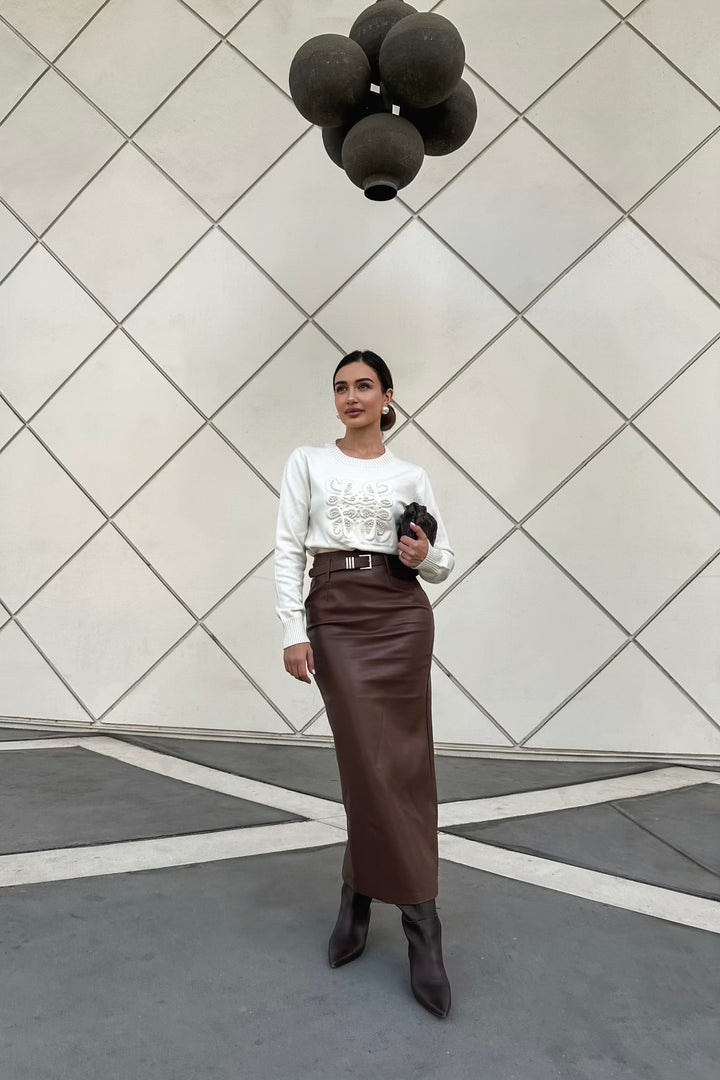 Aster Leather Skirt