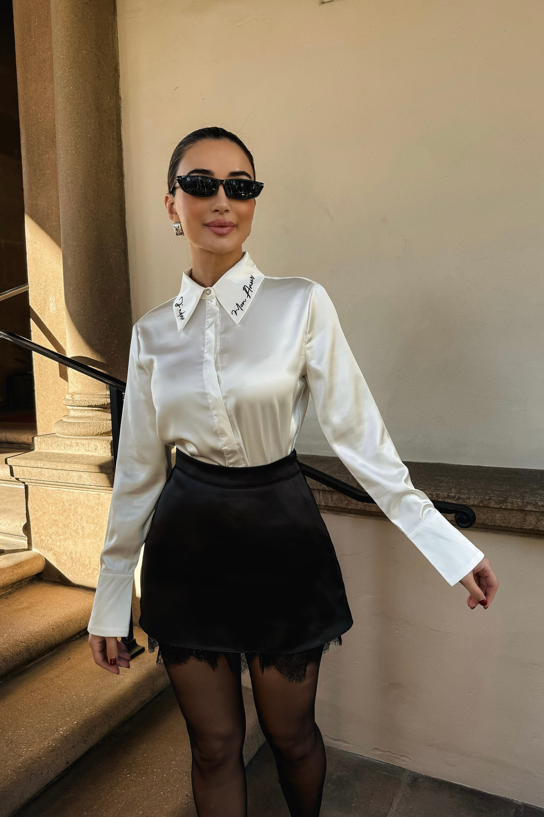 Jadore Satin Button Up