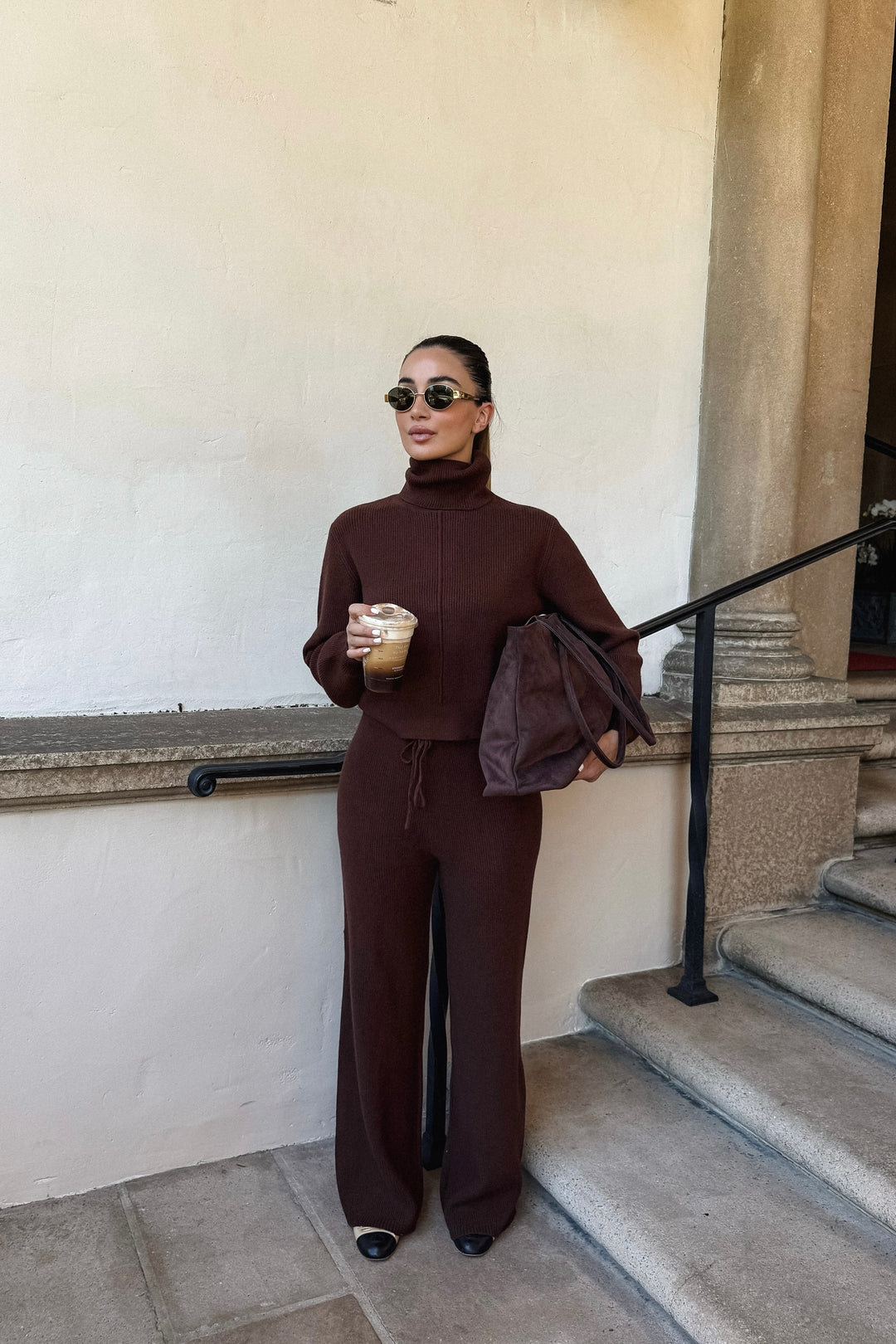 Gallienne Knit 2-Piece Set - Brown