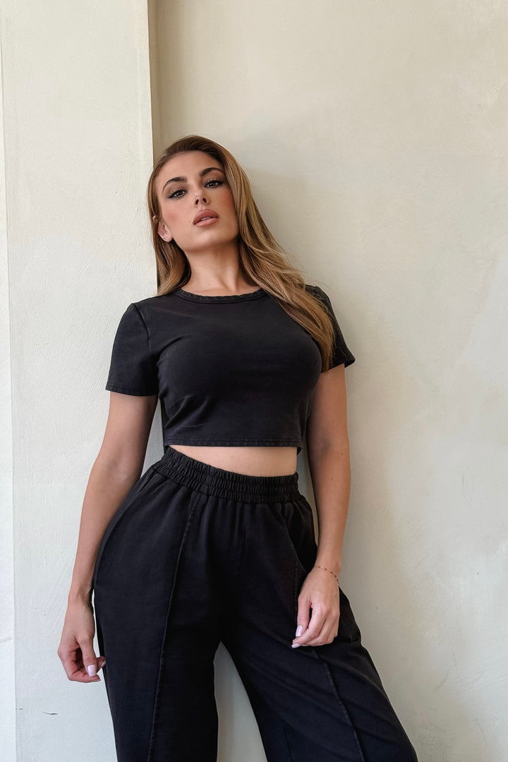 Donna 2-Piece Sweat Set - Black
